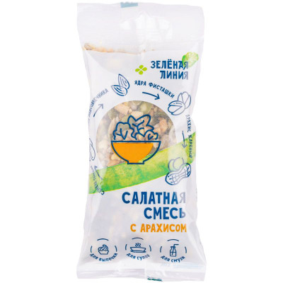 Изображение товара Смесь салатная с арахисом Зелёная Линия, 80г