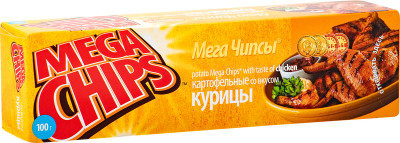 Изображение товара Чипсы картофельные Mega Chips со вкусом курицы, 100г