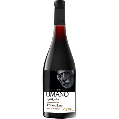 Изображение товара Вино Umano Хванчкара Грузия красное полусладкое 11%, 750мл