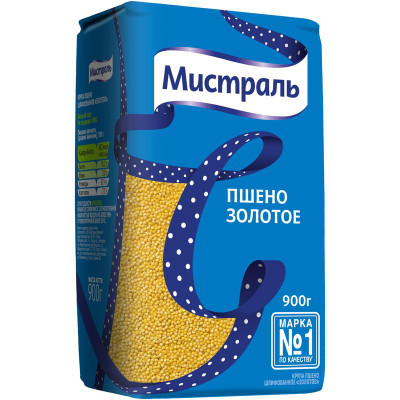Изображение товара Пшено Мистраль Золотое шлифованное, 900г