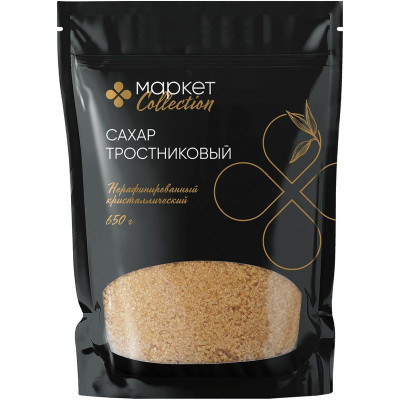 Изображение товара Сахар тростниковый кристаллический нерафинированный Market Collection, 650г