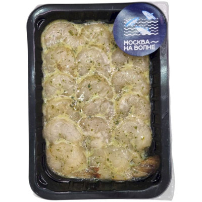 Изображение товара Креветка Москва на Волне ваннамей с черемшой маринованная очищенная, 200г