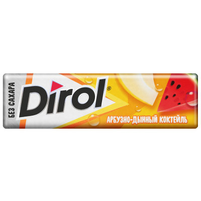 Изображение товара Жевательная резинка Dirol арбузно-дынный коктейль без сахара 13.6г