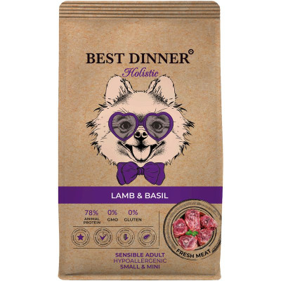 Изображение товара Сухой корм BD Sensibl для собак мелких пород с ягненком, 3кг