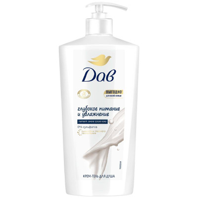 Изображение товара Крем-гель Дав для душа Глубокое питание и увлажнение, 610мл