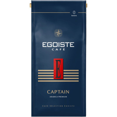 Изображение товара Кофе Egoiste Captain натуральный жареный в зёрнах, 250г