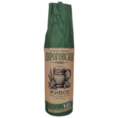 Изображение товара Пиво Пироговское Живое светлое, 1л