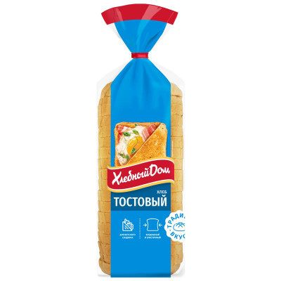 Изображение товара Хлеб Хлебный Дом тостовый нарезка, 500г