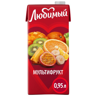 Изображение товара Напиток сокосодержащий Любимый Тропический микс, 950мл