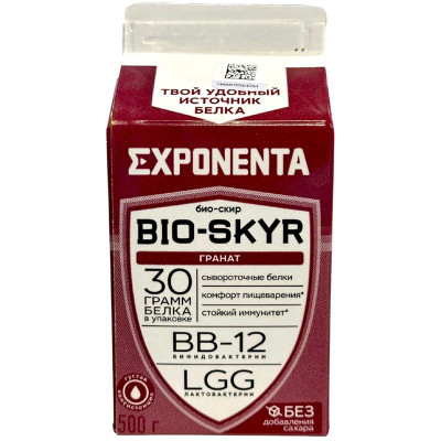 Изображение товара Напиток кисломолочный Exponenta Био-Скир Гранат, 500г