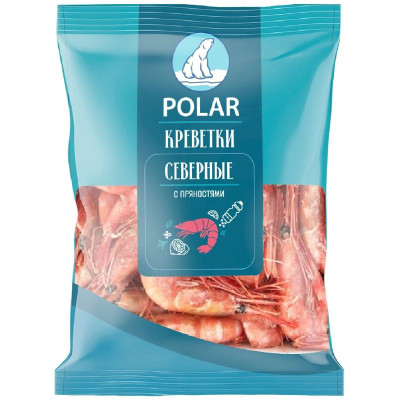 Изображение товара Креветки Polar северные неразделанные с пряностями 60/80 замороженные, 400г