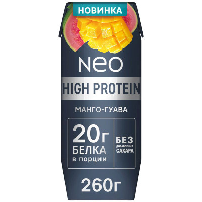 Изображение товара Коктейль протеиновый Neo Манго-Гуава высокобелковый, 260г
