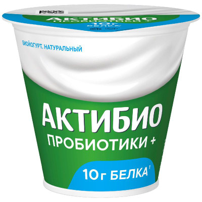 Изображение товара Биойогурт Актибио обогащенный бифидобактериями 3.5%, 220г