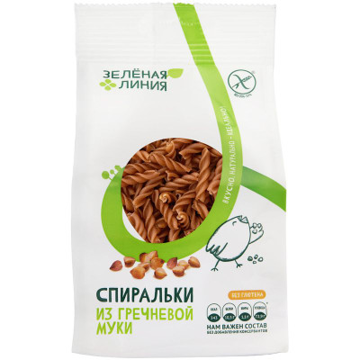 Изображение товара Спиральки из гречневой муки Зелёная Линия, 250г