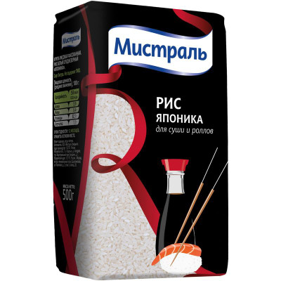 Изображение товара Рис Мистраль Японика, 500г