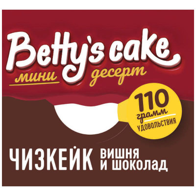 Изображение товара Пирог Betty's Cake Чизкейк вишня и шоколад сырный, 110г