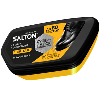 Изображение товара Губка для обуви Salton Волна для гладкой кожи чёрная