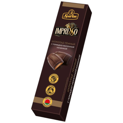 Изображение товара Шоколад тёмный Impresso с помадно-молочной начинкой, 70.5г