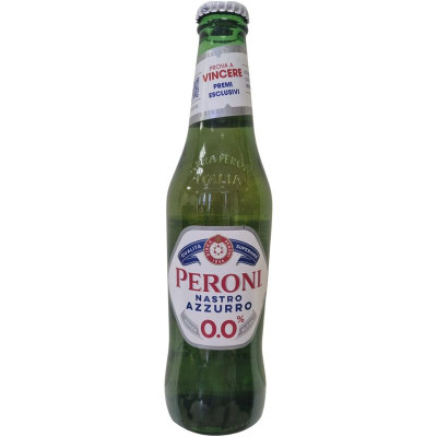 Изображение товара Пиво Peroni Nastro Azzurro безалкогольное, 330мл