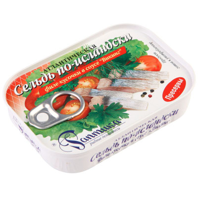 Изображение товара Сельдь Раптика по-исландски филе-кусочки в соусе викинг, 115г