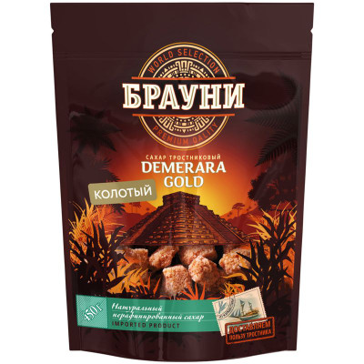 Изображение товара Сахар Брауни тростниковый колотый, 450г