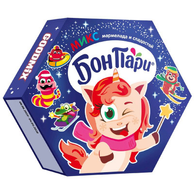 Изображение товара Новогодний комплект Бон Пари и весёлая компания, 9x376г