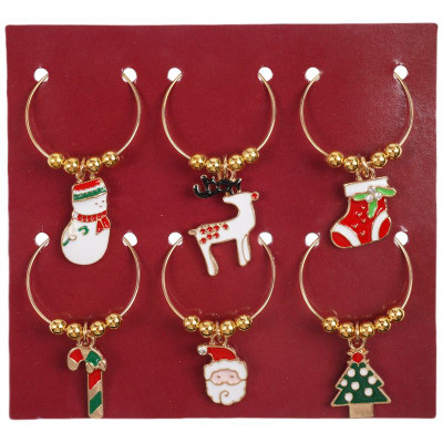 Изображение товара Подвески на бокалы декоративные в ассортименте, 6шт