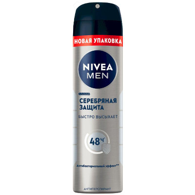 Изображение товара Антиперспирант Nivea Men Серебрянная защита спрей, 150мл