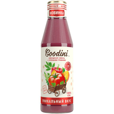 Изображение товара Сок Goodini Овощная смесь с пряными травами, 750мл