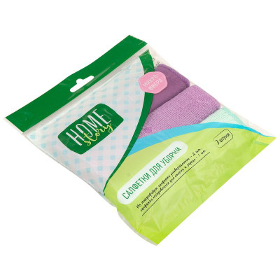 Изображение товара Салфетки для уборки из микрофибры Home Story, 3шт