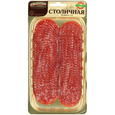 Изображение товара Колбаса сырокопчёная Егорьевская КГФ Столичная в нарезке, 100г