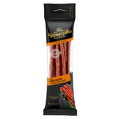 Изображение товара Колбаски сырокопчёные Черкизово Premium Мясной снек Классический полусухие, 70г