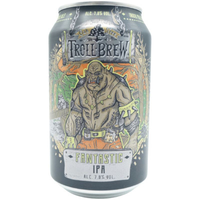 Изображение товара Пиво Troll Brew IPA светлое нефильтрованное 7.8%, 330мл