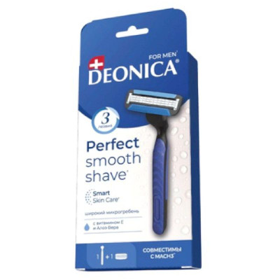 Изображение товара Бритвенный cтанок Deonica 3 For Men со сменной кассетой