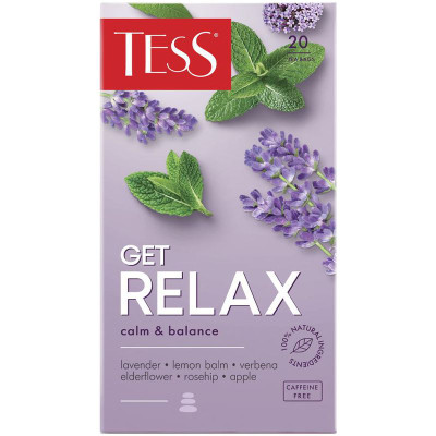 Изображение товара Напиток чайный Tess Гет Релакс с ароматом бузины, 20х1.5г