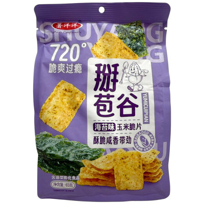 Изображение товара Чипсы Shuyangyang кукурузные со вкусом морских водорослей, 65г
