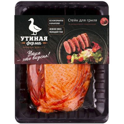 Изображение товара Стейк Утиная Ферма для гриля в маринаде из мяса утки охлаждённый, 320г