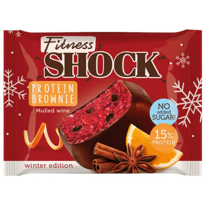 Изображение товара Изделие кондитерское FitnesShock Брауни Глинтвейн глазированное, 50г