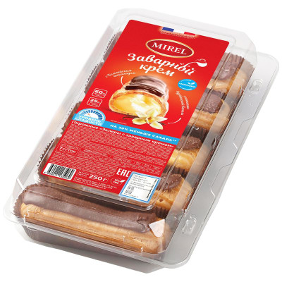 Изображение товара Эклеры Mirel с заварным кремом, 250г