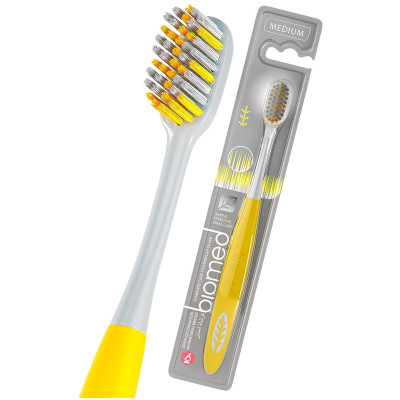 Изображение товара Зубная щетка Biomed Silver комплексная антибактериальная средней жесткости
