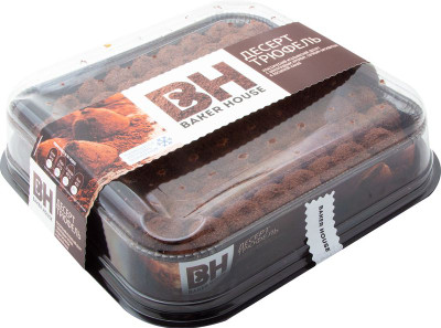 Изображение товара Торт бисквитный Baker House Трюфель с кремовой начинкой, 500г