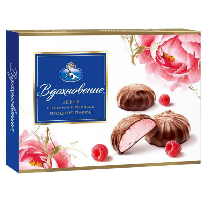 Изображение товара Зефир Вдохновение Ягодное Парфе в тёмном шоколаде, 200г