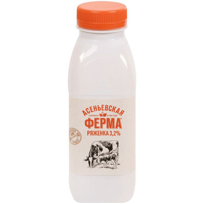 Изображение товара Ряженка Асеньевская Ферма 3.2%, 330г