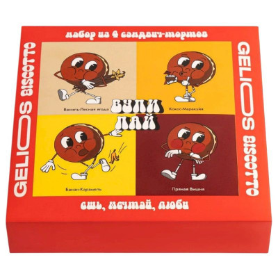 Изображение товара Набор десертов Gelios Biscotto Вупи Пай Ассорти, 320г