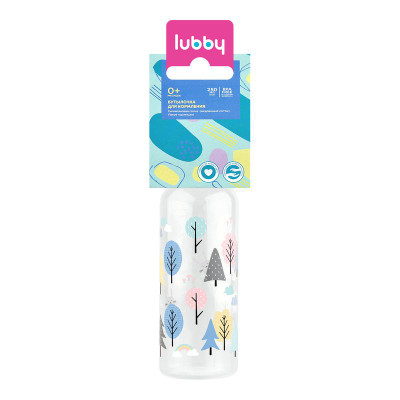 Изображение товара Бутылочка для кормления Lubby с соской молочной от 0 месяцев 12022, 250мл