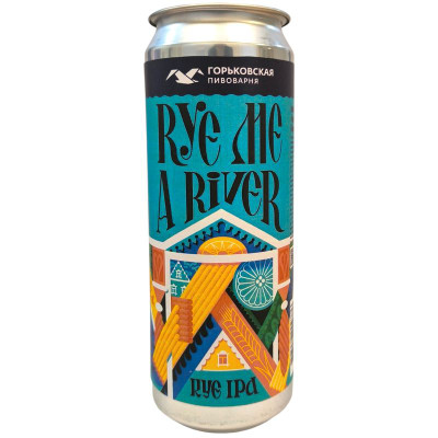 Изображение товара Пивной напиток Rye Me A River Rye IPA нефильтрованный осветленный пастеризованный 6.5%, 450мл