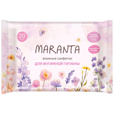 Изображение товара Салфетки влажные для интимной гигиены Maranta, 20шт