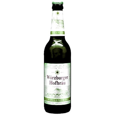 Изображение товара Пиво Wurzburger Hofbrau Pilsner светлое фильтрованное пастеризованное 4,9%, 500мл