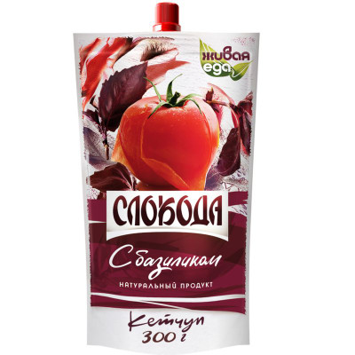 Изображение товара Кетчуп Слобода с базиликом, 300г