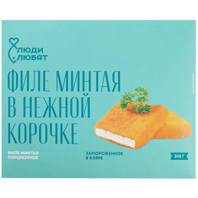 Изображение товара Филе минтая в кляре замороженное Люди Любят, 300г